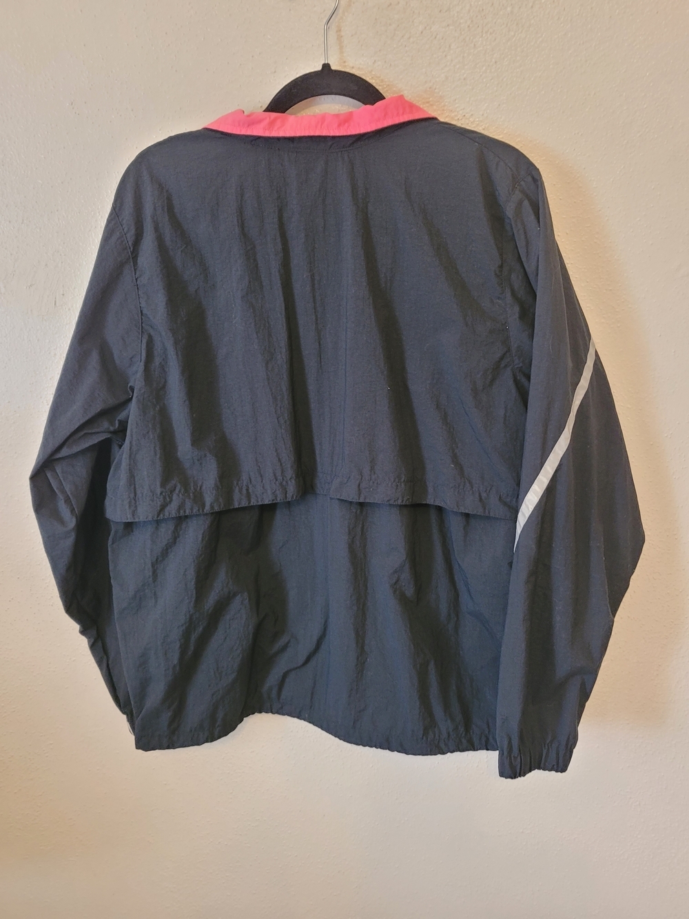 Vintage Nike Windbreaker Gray Tag 1/4 Zip Jacket Logo Color Block Pink Black XL - Picture 5 of 6